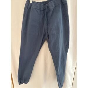 Stillwater Supply Co Women Size Medium Khaki Drawstring Pocket Jogger Pants Blue